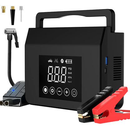🔥50% OFF | 2-in-1 Car Starter & Air Compressor - Start Your Engine and Inflate Tires Anytime, Anywhere 🚗