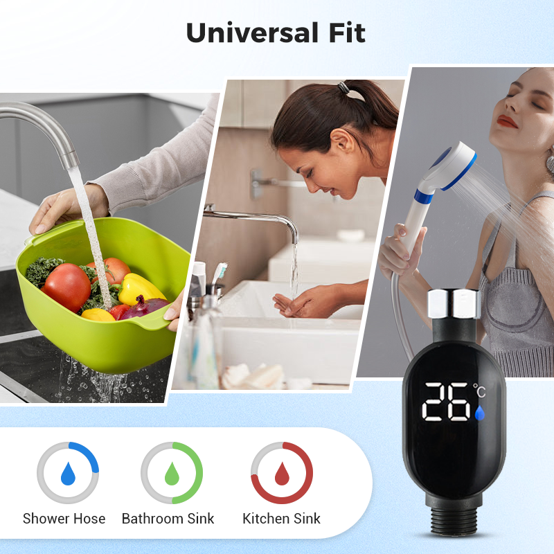 🌡️Shower Thermometer-Instant Digital Display, Waterproof & Easy Install for Safe Bathing 👶📦