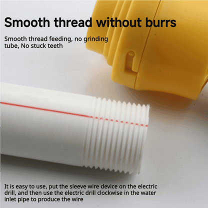 🌲Electric Drill Compatible PVC Pipe Threader Kit with Various Die Sizes