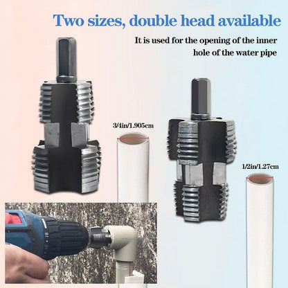 🌲Electric Drill Compatible PVC Pipe Threader Kit with Various Die Sizes
