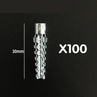 100 Pcs 6mm Expansion Tube (Silver)