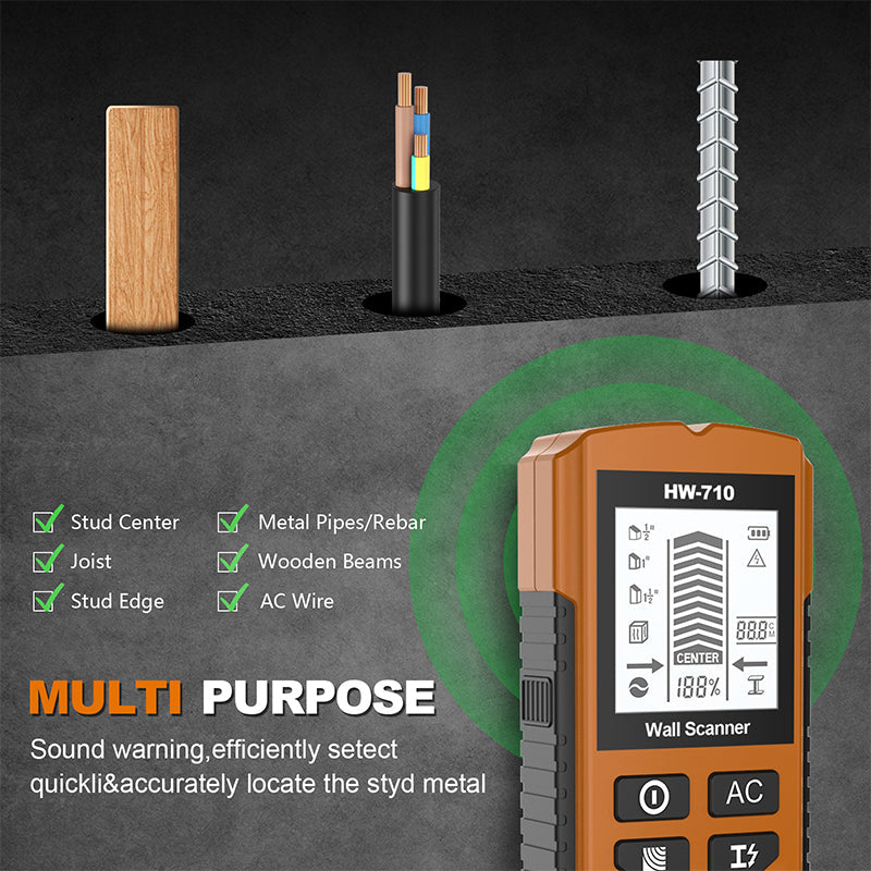 Multi-Function Handheld Wall Detector