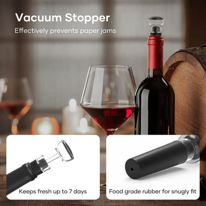 🍾 50% OFF! 🍷 Cordless Electric Corkscrew Set – USB Rechargeable, Automatic Rotation & Ergonomic Design for Gifts ✨